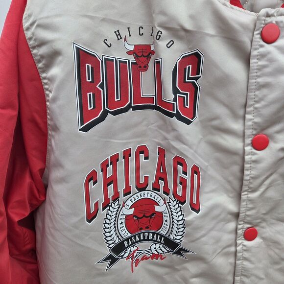 NBA Ultra Game Chicago Bulls Men's Bomber Jacket Size XL Ultra Game Authentic - Picture 3 of 16
